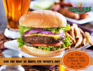 Father's Day promotion at Trappers